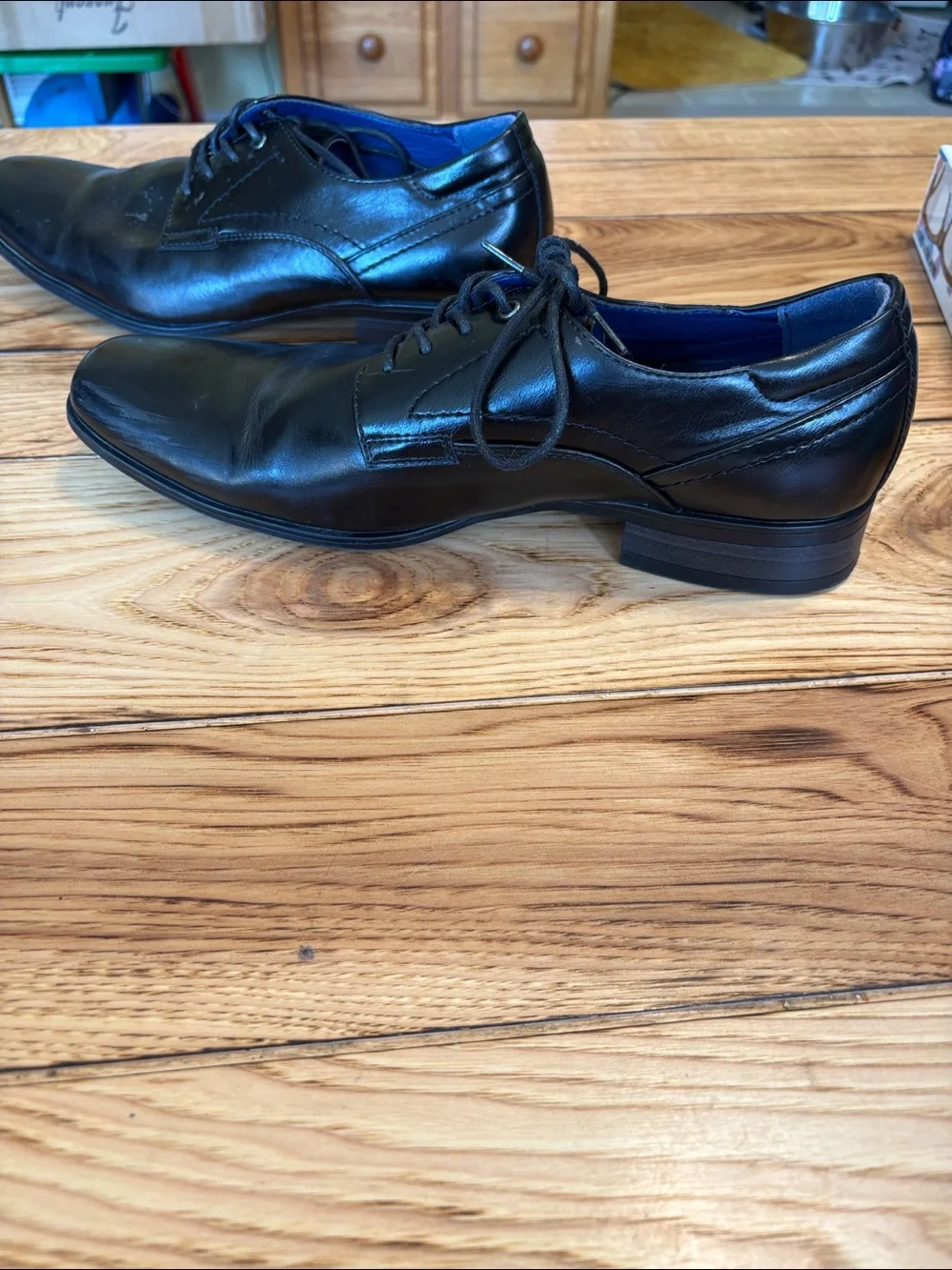 Madden Men’s Black Leather Dress Shoes